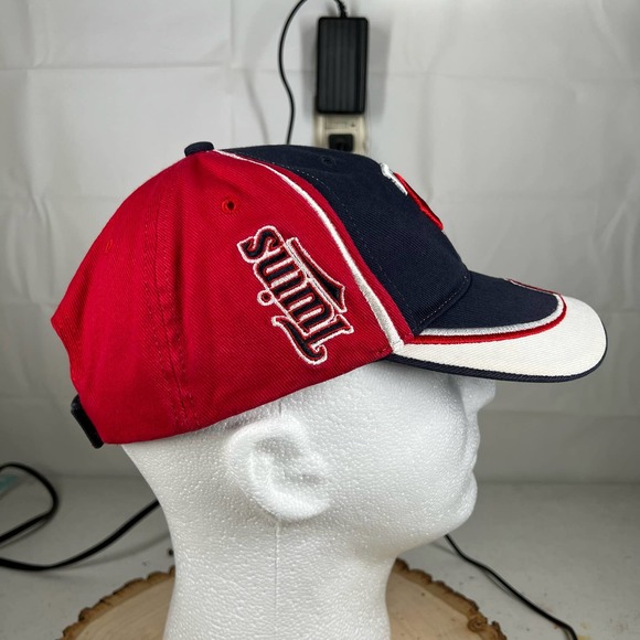 Minnesota Twins Embroidered MLB Red White Blue Logo Baseball Cap Hat Hook Loop - Picture 5 of 8